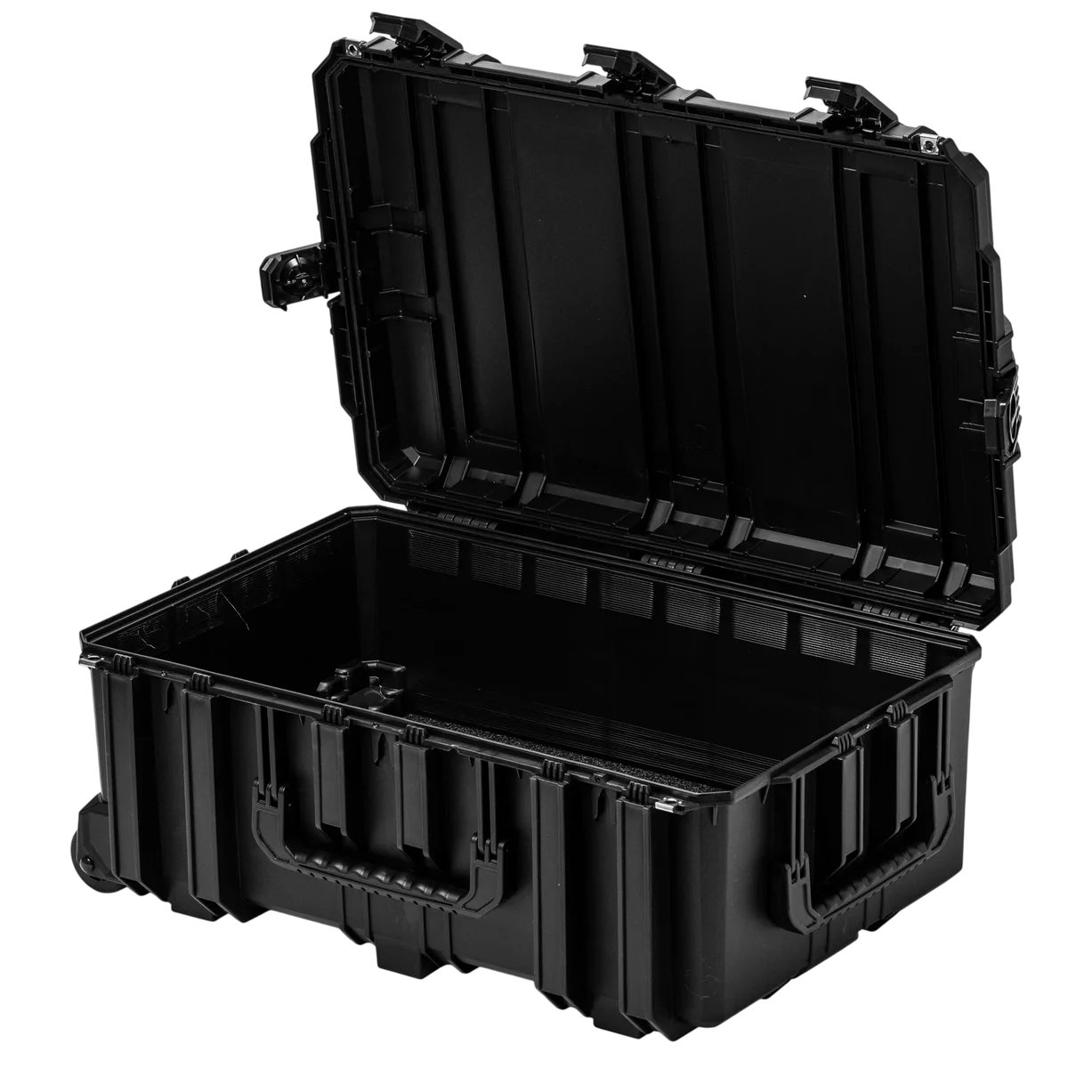 Maleta militar industrial Seahorse SE1235 abierta, de gran capacidad, con ruedas y asa telescópica
